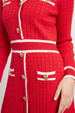 Shop Robe courte en maille avec manches longues JADE La Maille|Robes Courtes