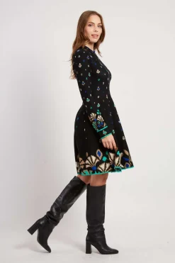 Shop Robe courte en maille col rond JEHANNE Robes Courtes