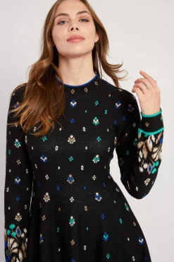 Shop Robe courte en maille col rond JEHANNE Robes Courtes