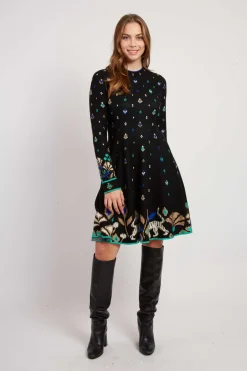 Shop Robe courte en maille col rond JEHANNE Robes Courtes