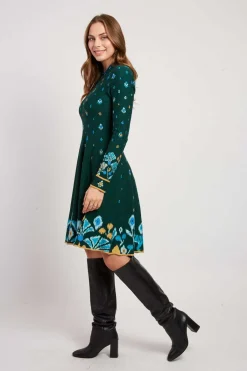 Shop Robe courte en maille col rond JEHANNE Robes Courtes