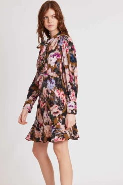 Fashion Robe courte imprimée et col Lavallière SARAGOSSE Robes Imprimées|Robes Courtes