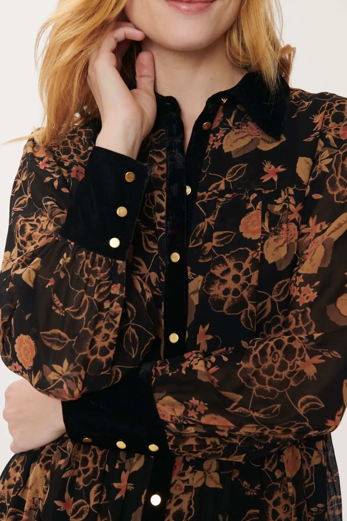 Cheap Robe courte imprimée et velours ALICIA Robes Courtes