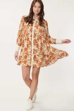 Cheap Robe courte imprimée et velours ALICIA Robes Courtes