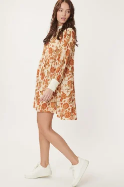 Cheap Robe courte imprimée et velours ALICIA Robes Courtes