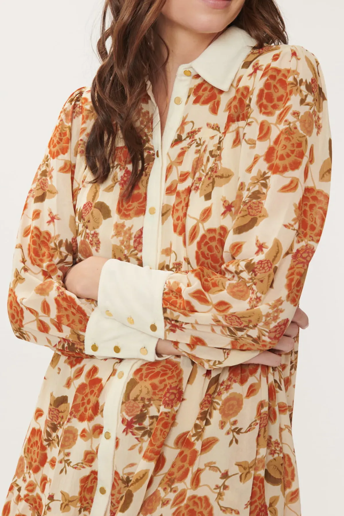 Cheap Robe courte imprimée et velours ALICIA Robes Courtes