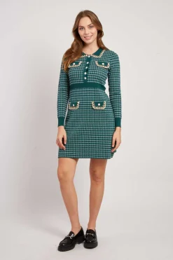 Outlet Robe courte manches longues en maille JAHORINA La Maille|Robes Courtes