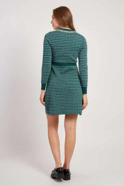 Outlet Robe courte manches longues en maille JAHORINA La Maille|Robes Courtes