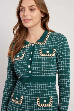 Outlet Robe courte manches longues en maille JAHORINA La Maille|Robes Courtes