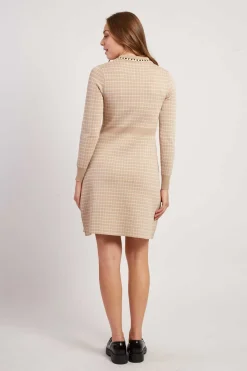 Outlet Robe courte manches longues en maille JAHORINA La Maille|Robes Courtes