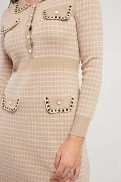 Outlet Robe courte manches longues en maille JAHORINA La Maille|Robes Courtes