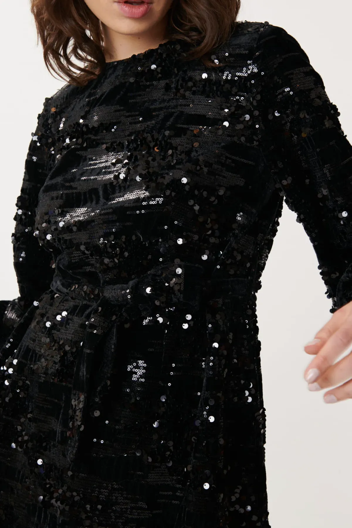 Clearance Robe de fêtes en velours et sequins DALVA Robes Longues