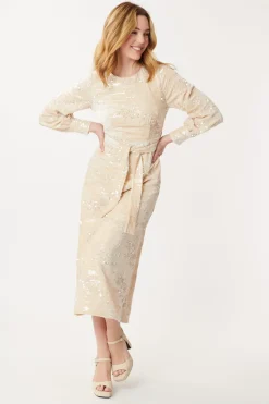 Clearance Robe de fêtes en velours et sequins DALVA Robes Longues