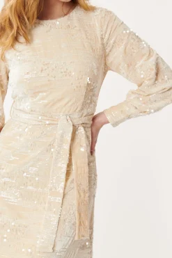 Clearance Robe de fêtes en velours et sequins DALVA Robes Longues