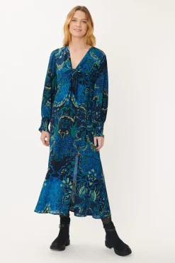 Best Sale Robe Imprimée en crêpe de Rayonne ALANIS Robes Imprimées|Robes Longues