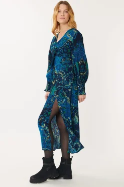 Best Sale Robe Imprimée en crêpe de Rayonne ALANIS Robes Imprimées|Robes Longues