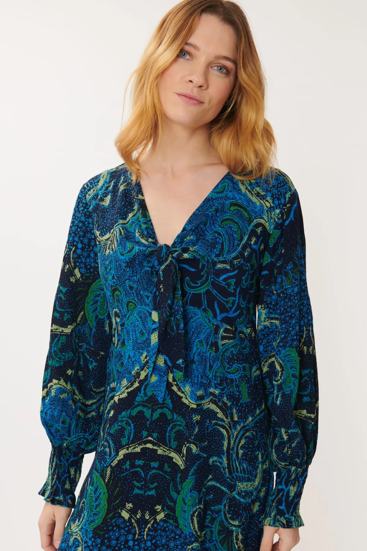 Best Sale Robe Imprimée en crêpe de Rayonne ALANIS Robes Imprimées|Robes Longues