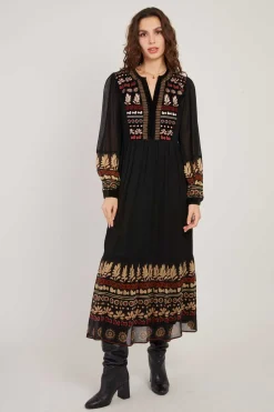 Flash Sale Robe longue brodée fluide BARBADES Robes Longues