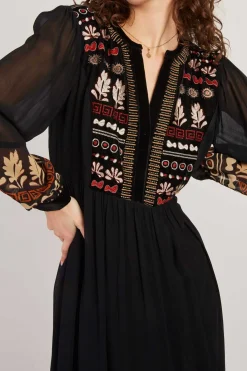 Flash Sale Robe longue brodée fluide BARBADES Robes Longues