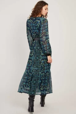 Best Sale Robe longue col V à imprimé floral BALLADE Robes Longues|Robes Imprimées