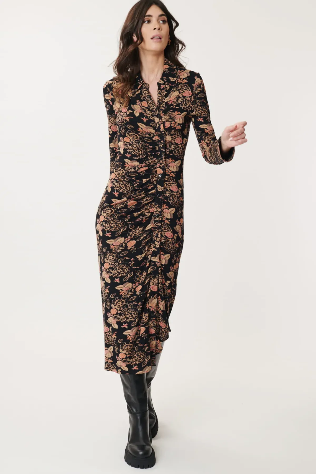 Cheap Robe longue en jersey imprimé AMAZONE Robes Imprimées|Robes Longues