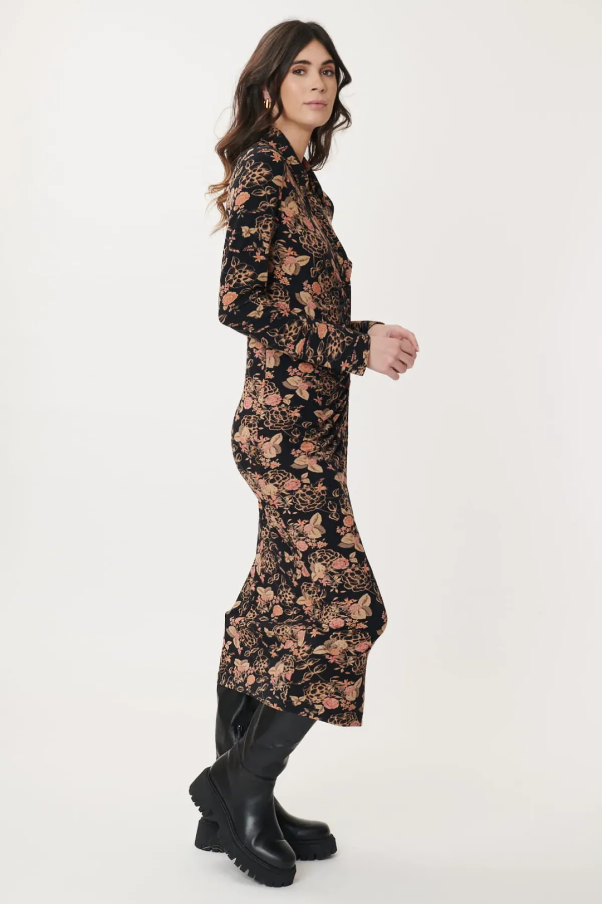 Cheap Robe longue en jersey imprimé AMAZONE Robes Imprimées|Robes Longues