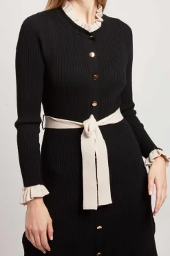 Flash Sale Robe longue en maille boutonnée JOLIE Robes Longues