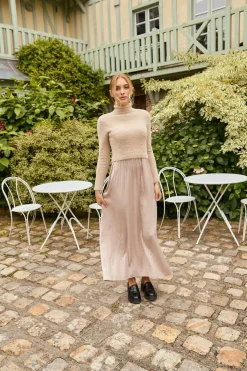 Outlet Robe longue en maille fluide VERLAINE Robes Longues