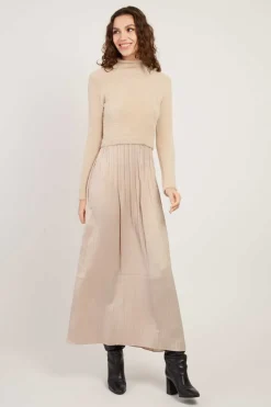 Outlet Robe longue en maille fluide VERLAINE Robes Longues