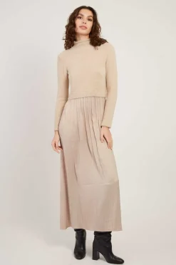 Outlet Robe longue en maille fluide VERLAINE Robes Longues