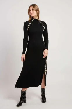 Hot Robe longue en maille JET-SET La Maille|Robes Longues