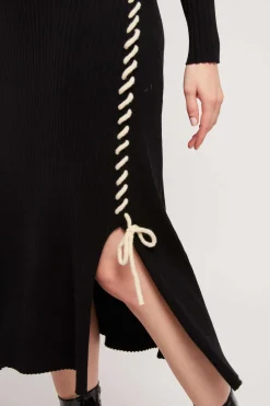 Hot Robe longue en maille JET-SET La Maille|Robes Longues