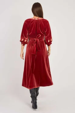 Discount Robe longue en velours stretch VALISOA Robes Longues