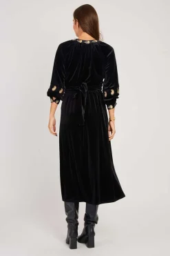 Discount Robe longue en velours stretch VALISOA Robes Longues