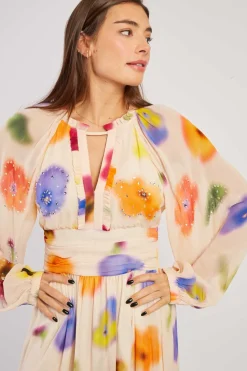 Discount Robe longue fluide imprimé floral BELEM Robes Imprimées|Robes Longues