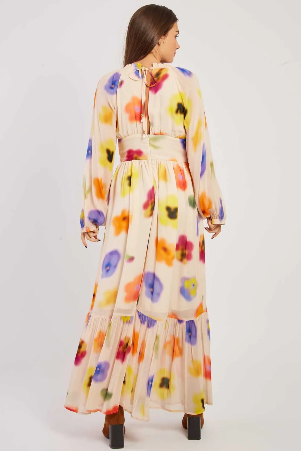 Discount Robe longue fluide imprimé floral BELEM Robes Imprimées|Robes Longues