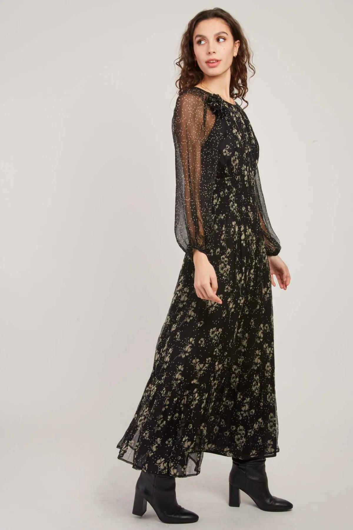 Flash Sale Robe longue imprimé floral BANDOL Robes Imprimées|Robes Longues