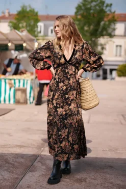 Clearance Robe longue imprimée ALFREDA Robes Imprimées|Robes Longues