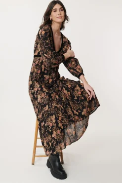 Clearance Robe longue imprimée ALFREDA Robes Imprimées|Robes Longues