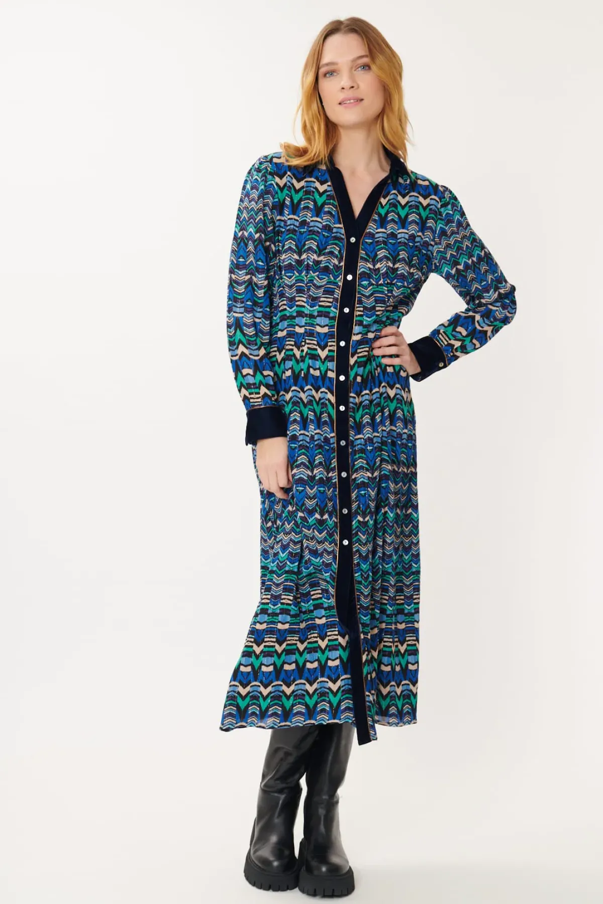 Hot Robe Longue Imprimée Multicolore ADOLIE Robes Imprimées|Robes Longues