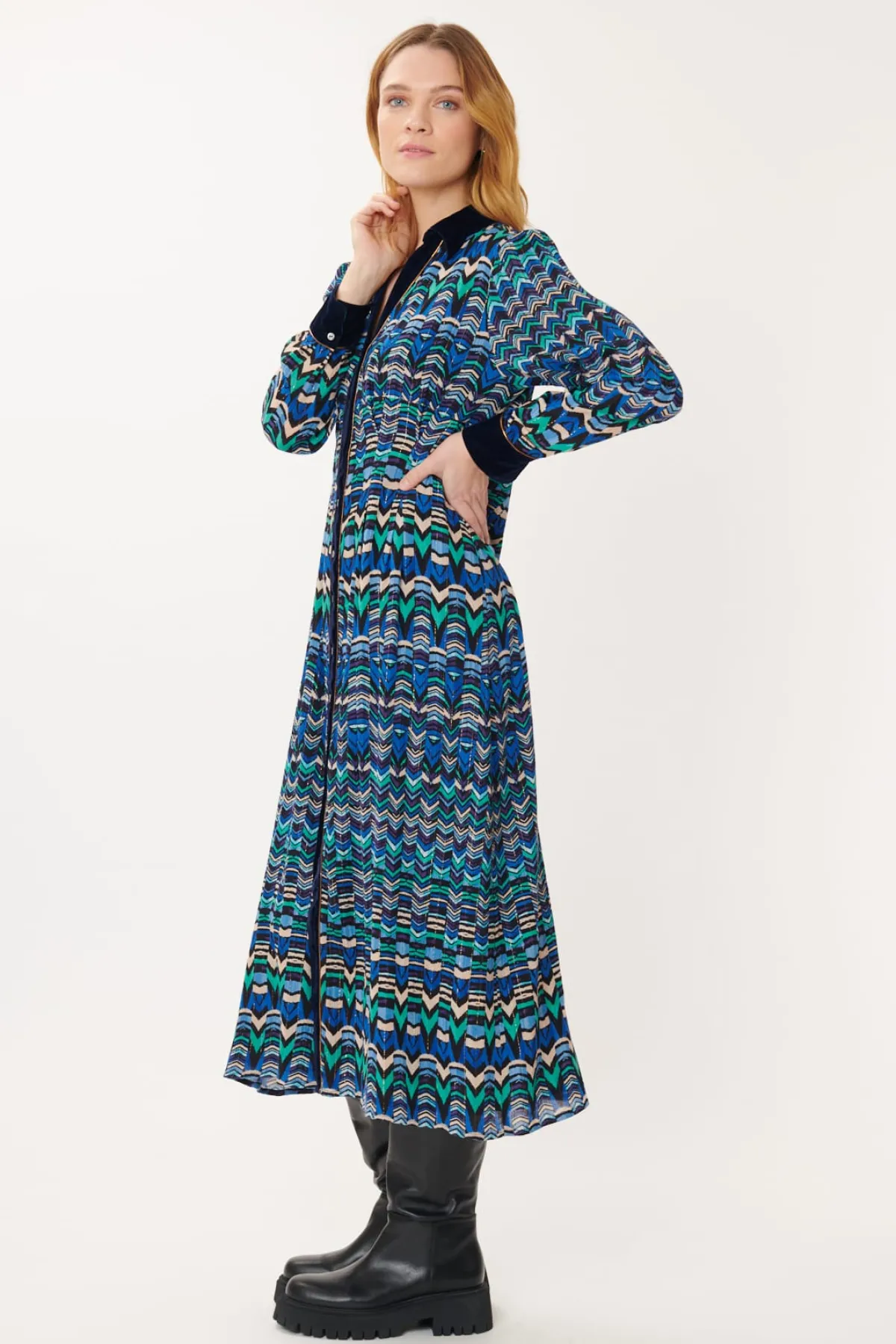 Hot Robe Longue Imprimée Multicolore ADOLIE Robes Imprimées|Robes Longues
