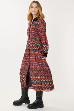 Hot Robe Longue Imprimée Multicolore ADOLIE Robes Imprimées|Robes Longues