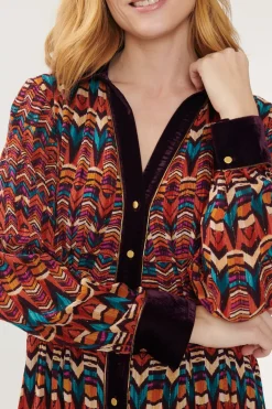 Hot Robe Longue Imprimée Multicolore ADOLIE Robes Imprimées|Robes Longues