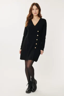 Cheap Robe Maille Unie Col V GAETANE Robes Courtes