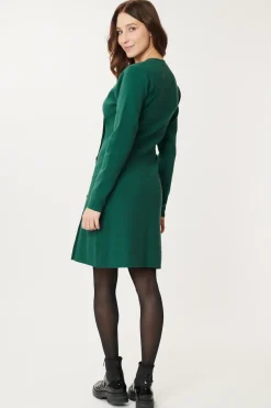 Cheap Robe Maille Unie Col V GAETANE Robes Courtes