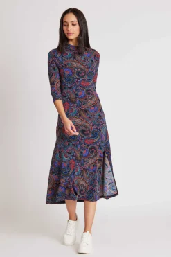 Hot Robe midi en jersey stretch imprimé SAVANNAH Robes Imprimées|Robes Longues