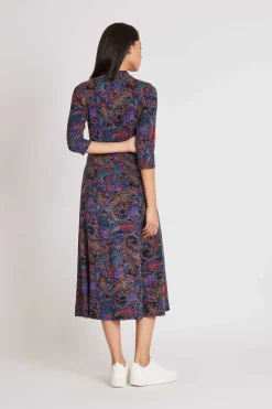 Hot Robe midi en jersey stretch imprimé SAVANNAH Robes Imprimées|Robes Longues