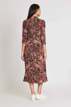 Hot Robe midi en jersey stretch imprimé SAVANNAH Robes Imprimées|Robes Longues