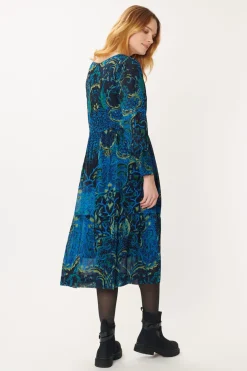 Hot Robe midi imprimée ALBA Robes Imprimées|Robes Longues