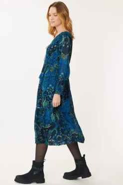 Hot Robe midi imprimée ALBA Robes Imprimées|Robes Longues